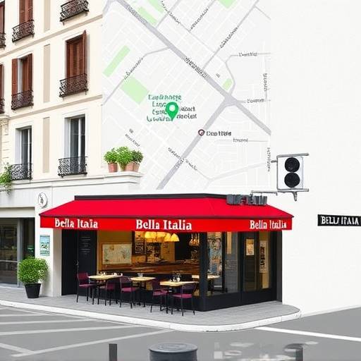 Mappa che mostra la posizione del Ristorante Bella Italia in Via Giuseppe Verdi, Milano